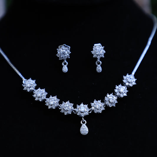 Indian 1-Carat Diamond Necklace with Tops😍